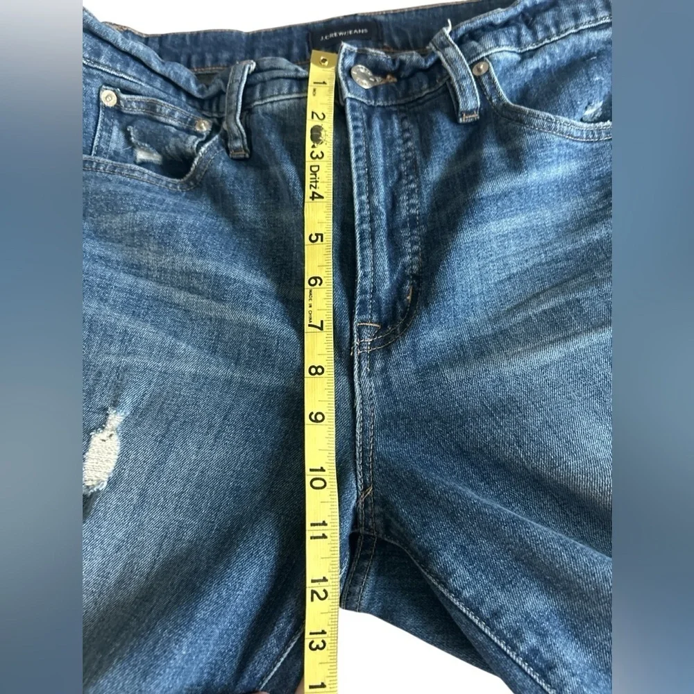 J. Crew Blue High Rise/Straight Leg Jeans with Contrast Stripe size 30